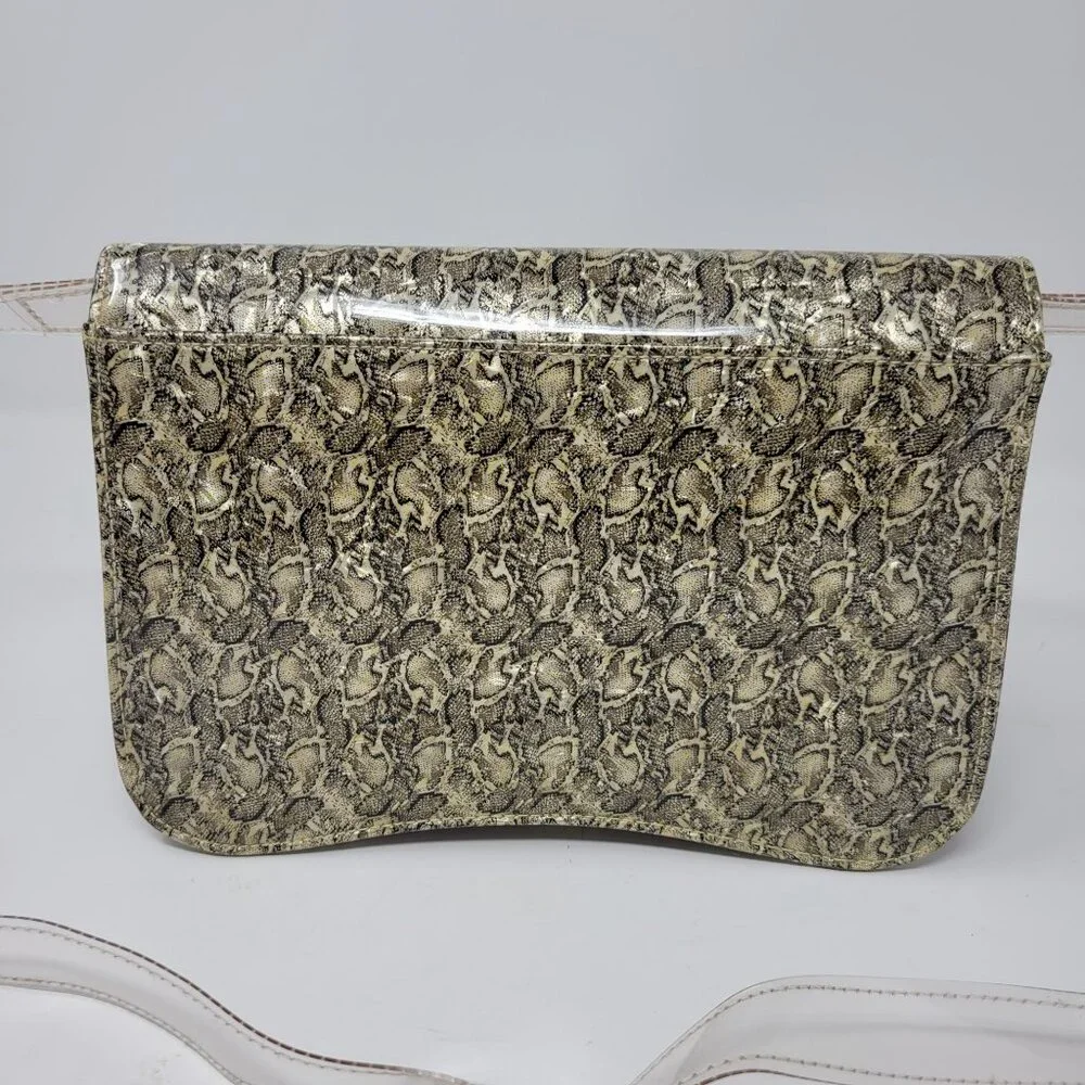 Vintage 80s Retro J. Renee Vinyl Plastic Crossbody Purse Handbag Fantasy Pearl S